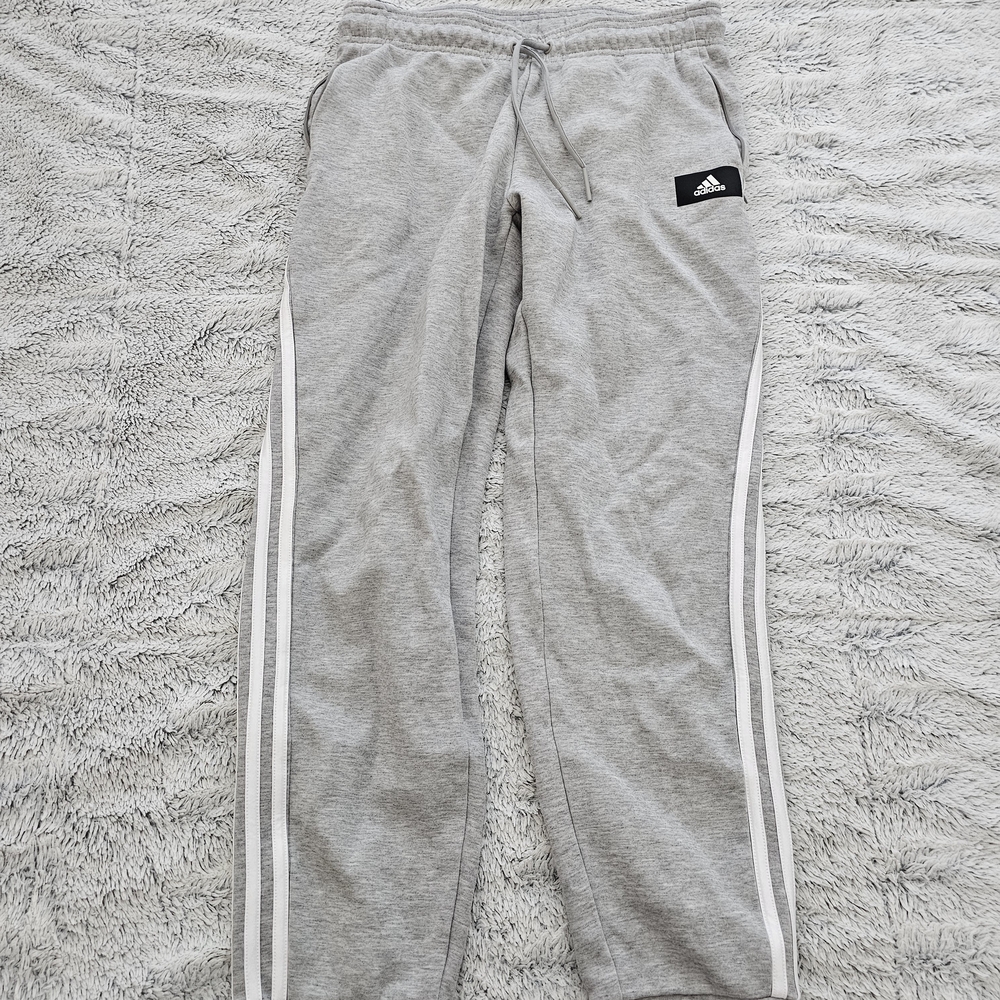 adidas Gray Sweatpants with White Stripes